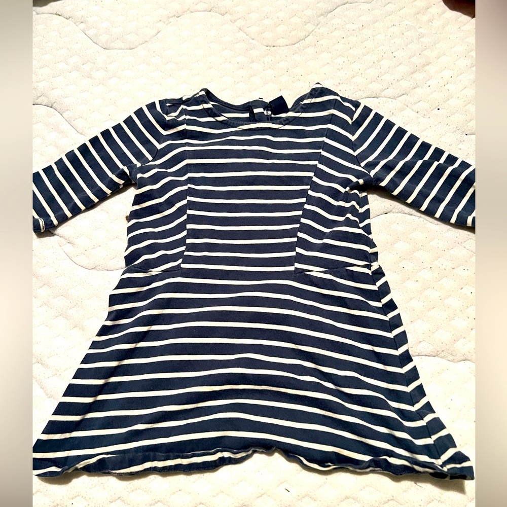 Toddler Striped Navy and White Dress size 2